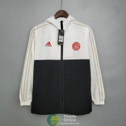 Ajax Chaqueta Rompevientos Negro Blanco 2021/2022