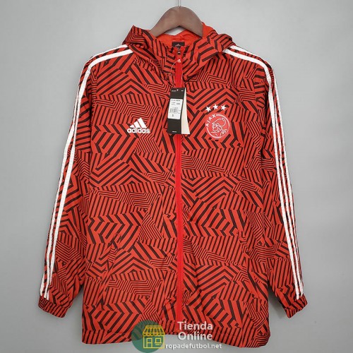 Ajax Chaqueta Rompevientos Rojo Stripes 2021/2022