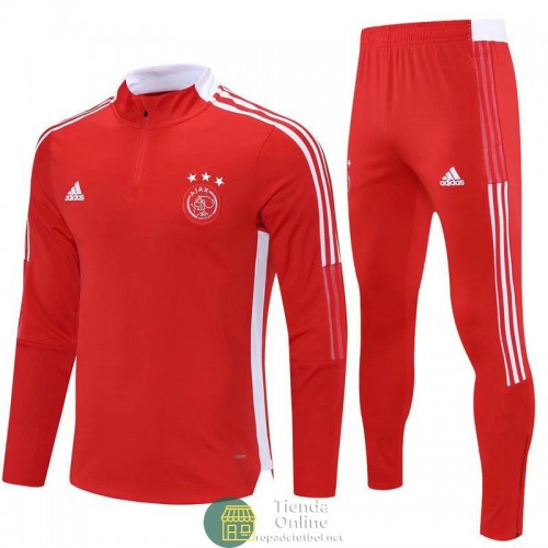 Ajax Sudadera De Entrenamiento Rojo + Pantalon Rojo 2021/2022