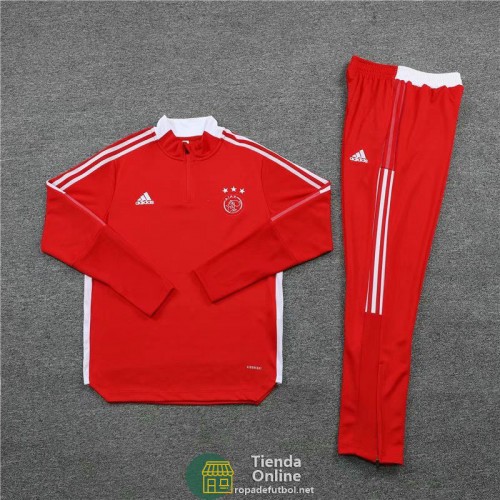 Ajax Sudadera De Entrenamiento Rojo + Pantalon Rojo 2021/2022