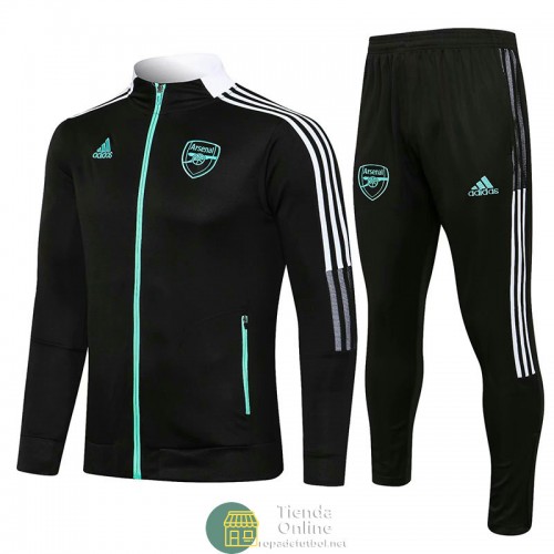 Arsenal Chaqueta Negro II + Pantalon Negro II 2021/2022