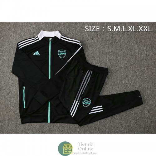 Arsenal Chaqueta Negro II + Pantalon Negro II 2021/2022