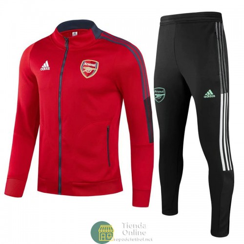 Arsenal Chaqueta Rojo + Pantalon Negro 2021/2022