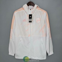 Arsenal Chaqueta Rompevientos Blanco Naranja 2021/2022