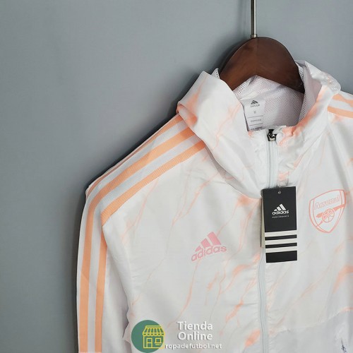 Arsenal Chaqueta Rompevientos Blanco Naranja 2021/2022