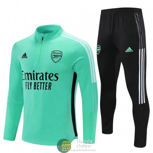 Arsenal Sudadera De Entrenamiento Verde + Pantalon Negro 2021/2022