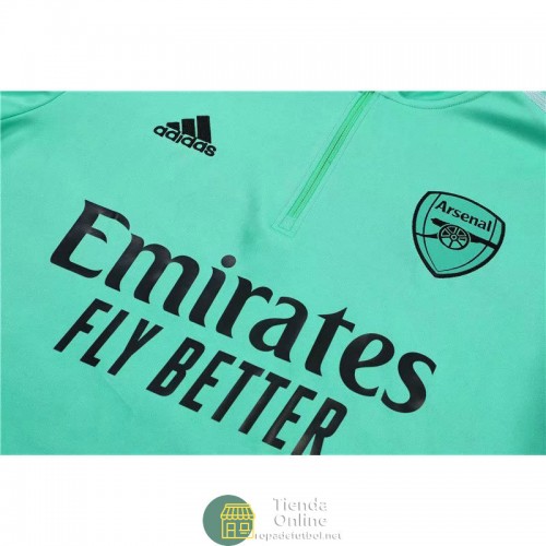 Arsenal Sudadera De Entrenamiento Verde + Pantalon Negro 2021/2022