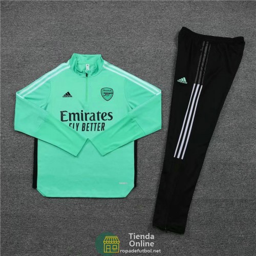 Arsenal Sudadera De Entrenamiento Verde + Pantalon Negro 2021/2022