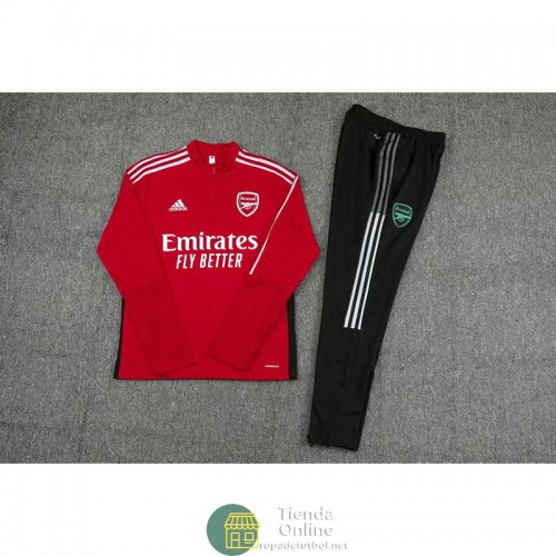 Arsenal Sudadera De Entrenamiento Rojo + Pantalon Negro 2021/2022