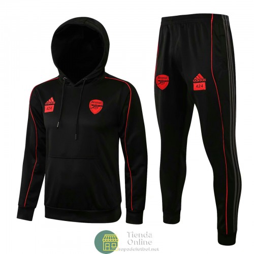 Arsenal x 424 Sudadera Capucha Negro+ Pantalon 2021/2022