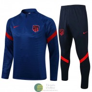 Atletico De Madrid Sudadera De Entrenamiento Azul + Pantalon Armada 2021/2022