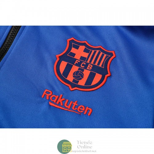 Barcelona Chaqueta Capucha Azul + Pantalon Azul 2021/2022