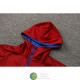 Barcelona Chaqueta Capucha Rojo + Pantalon Azul 2021/2022