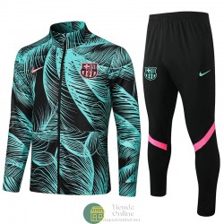 Barcelona Chaqueta Verde II + Pantalon Negro II 2021/2022