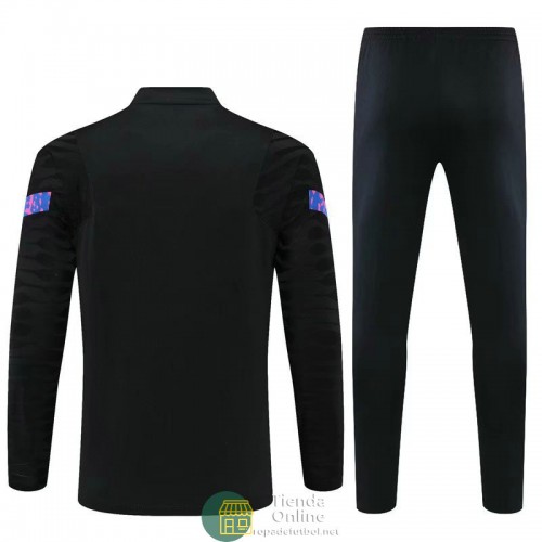 Barcelona Sudadera De Entrenamiento Negro Rosado + Pantalon 2021/2022