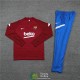 Barcelona Sudadera De Entrenamiento Rojo + Pantalon Azul 2021/2022