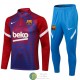 Barcelona Sudadera De Entrenamiento Rojo Azul + Pantalon Azul 2021/2022