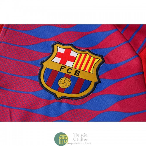 Barcelona Sudadera De Entrenamiento Rojo Azul + Pantalon Azul 2021/2022