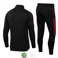 Bayern Munich Sudadera De Entrenamiento Negro Rojo + Pantalon 2021/2022