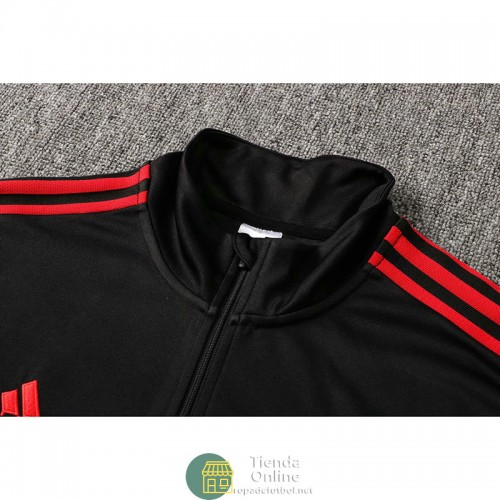 Bayern Munich Sudadera De Entrenamiento Negro Rojo + Pantalon 2021/2022