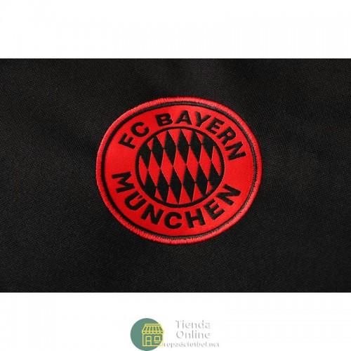 Bayern Munich Sudadera De Entrenamiento Negro Rojo + Pantalon 2021/2022