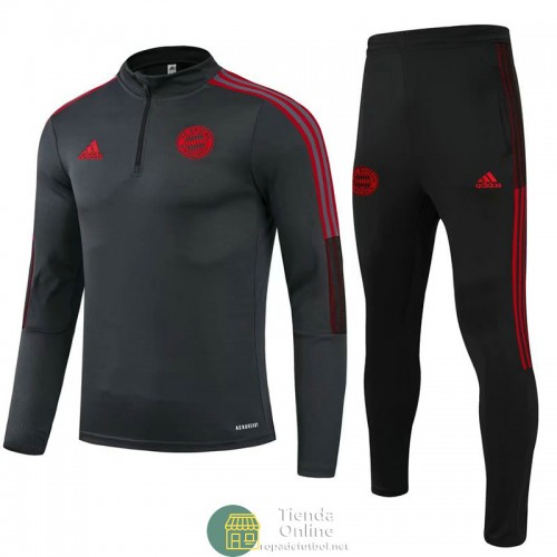 Bayern Munich Sudadera De Entrenamiento Gris II + Pantalon Gris 2021/2022