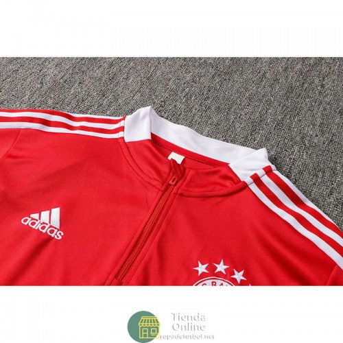 Bayern Munich Sudadera De Entrenamiento Rojo II + Pantalon Negro II 2021/2022