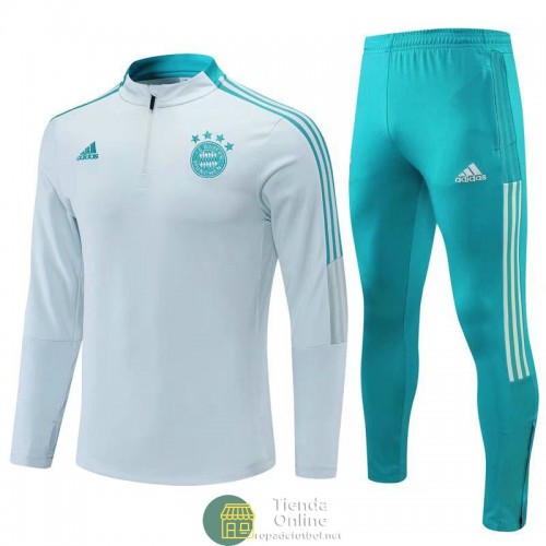 Bayern Munich Sudadera De Entrenamiento Suit Gris + Pantalon 2021/2022