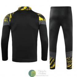 Borussia Dortmund Chaqueta Negro Amarillo + Pantalon Negro 2021/2022