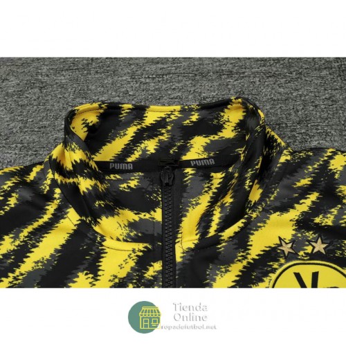 Borussia Dortmund Chaqueta Negro Amarillo + Pantalon Negro 2021/2022