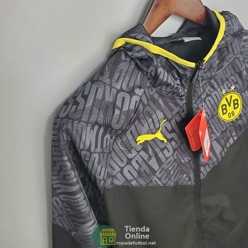 Borussia Dortmund Chaqueta Rompevientos Negro Gris 2021/2022