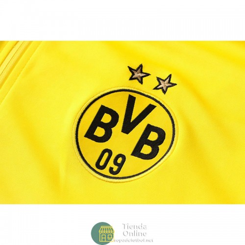 Borussia Dortmund Chaqueta Amarillo Blanco + Pantalon Negro 2021/2022