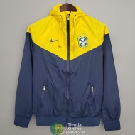 Brasil Chaqueta Rompevientos Amarillo Azul II 2021/2022