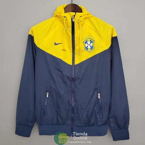 Brasil Chaqueta Rompevientos Amarillo Azul II 2021/2022