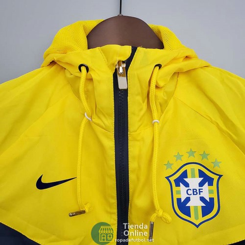 Brasil Chaqueta Rompevientos Amarillo Azul II 2021/2022