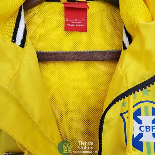 Brasil Chaqueta Rompevientos Amarillo Azul II 2021/2022