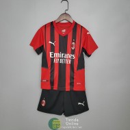 Camiseta AC Milan Niños Primera Equipación 2021/2022