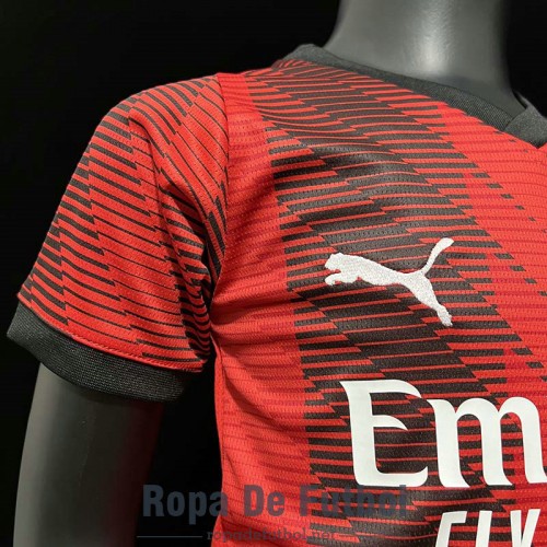 Camiseta AC Milan Ninos Primera Equipacion 2023/2024