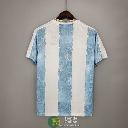 Camiseta Argentina Commemorative Edition Blanco Azul 2021/2022