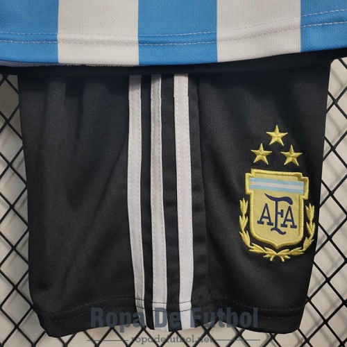 Camiseta Argentina Niños 3 Star Primera Equipación 2022/2023