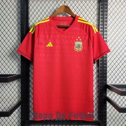 Camiseta Argentina Portero Rojo 2022/2023