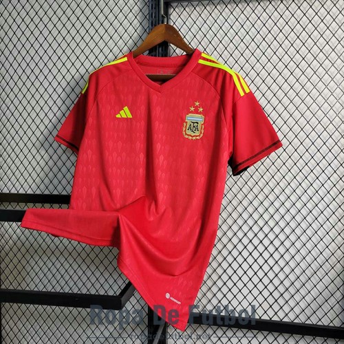 Camiseta Argentina Portero Rojo 2022/2023