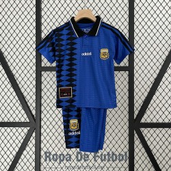 Camiseta Argentina Retro Ninos Segunda Equipación 1994/1995