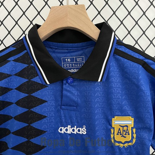 Camiseta Argentina Retro Ninos Segunda Equipación 1994/1995