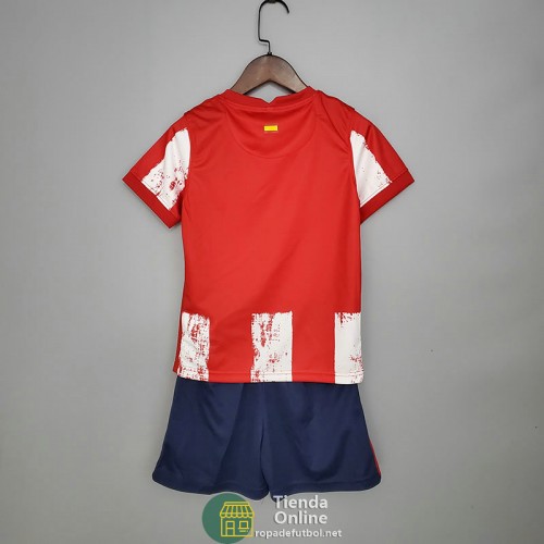 Camiseta Atletico De Madrid Niños Primera Equipación 2021/2022