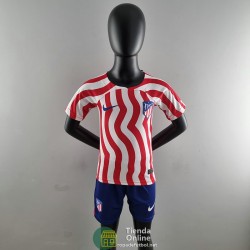 Camiseta Atletico De Madrid Niños Primera Equipación 2022/2023