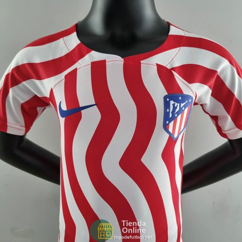 Camiseta Atletico De Madrid Niños Primera Equipación 2022/2023