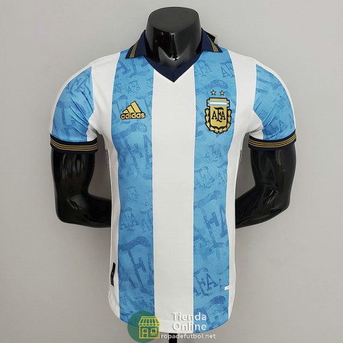 Camiseta Authentic Argentina Commemorative Blanco Azul 2021/2022