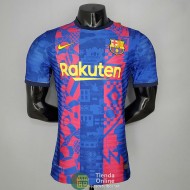 Camiseta Authentic Barcelona Training Rojo Azul 2021/2022