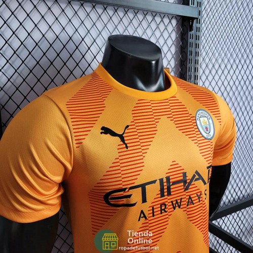 Camiseta Authentic Manchester City Portero Orange 2022/2023